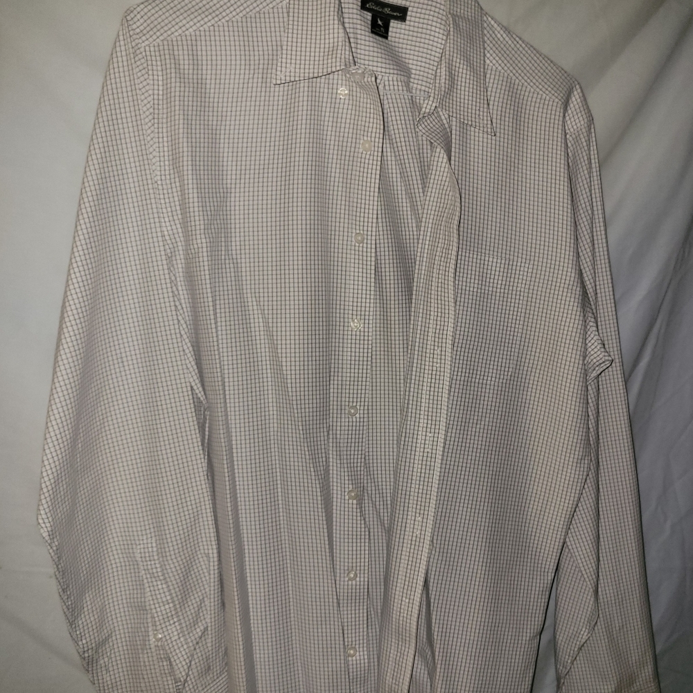 Eddie Bauer Size Men's TL Red/White Dress Shirt